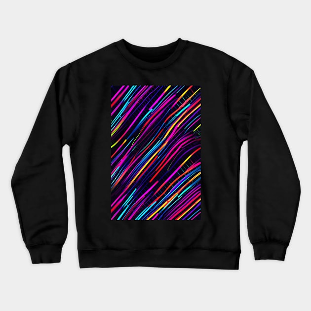 Neon lights pattern Crewneck Sweatshirt by Spaceboyishere
